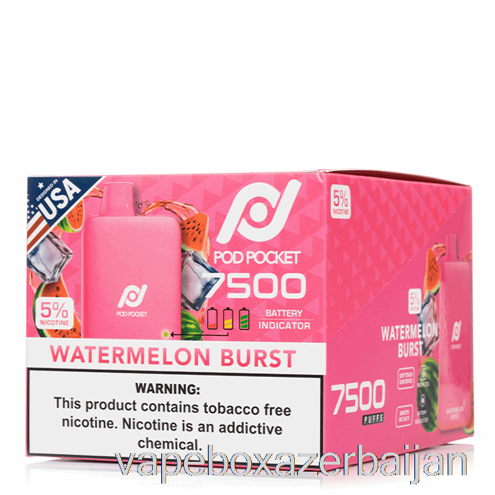 Vape Box Azerbaijan [10-PACK] Pod Pocket 7500 Disposable